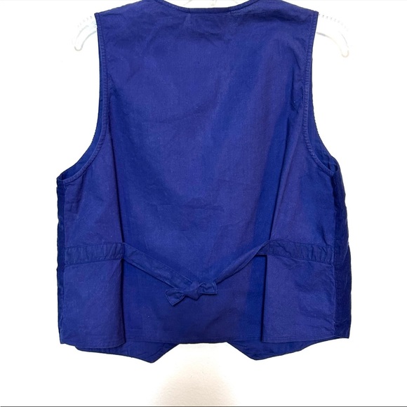 Womens Vintage Casey Max Vest Size Small Autumn Leaves Corduroy Plaid Harvest - Picture 2 of 2